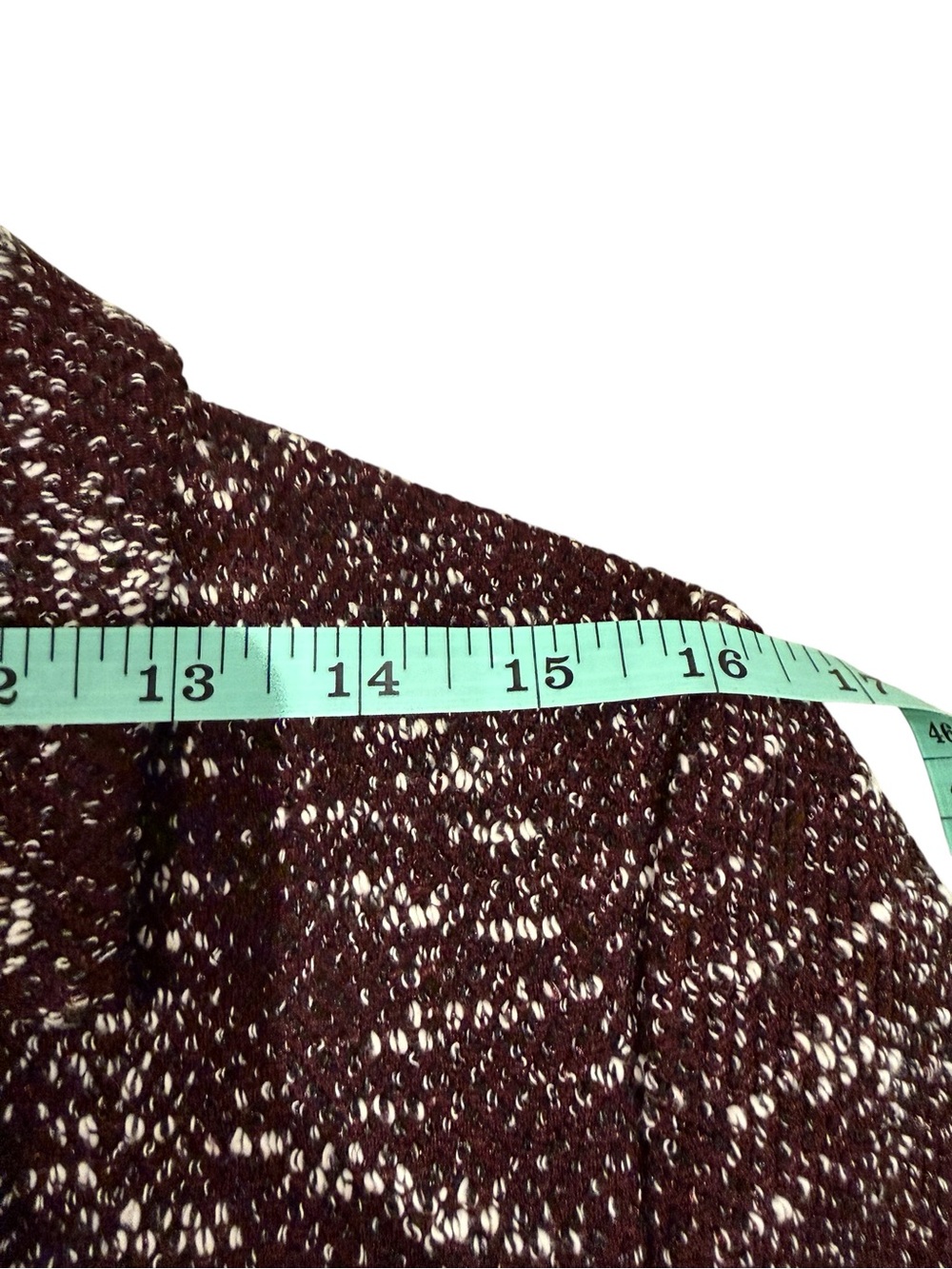 Ann Taylor Factory Burgundy Tweed Like Blazer and Skirt Set - Picture 6 of 16